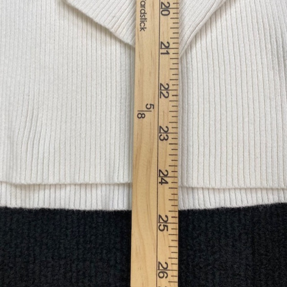 Lauren Ralph Lauren White Ribbed Cotton Turtleneck Sweater Logo XL - Picture 5 of 9